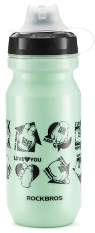 ROCKBROS Trinkflasche Auslaufsicher, Wasserflasche Einhandöffnung Sichere Verriegelung, 600ml 750ml BPA-frei, Fahrradflasche für Radfahren, Gym, Arbeit, Schule | Auslaufsicher und tragbar, Wasserflasche zum Drücken für Fahrrad, Radfahren, Laufen, MTB, Wandern