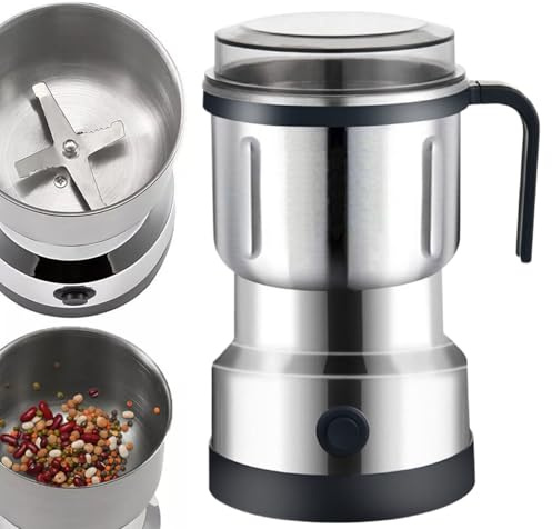 ETUCYNG Moulin Électrique Multifonction Acier Inoxydable Broyeur À Grains 500 Ml Broyeur Alimentaire Pour Céréales Café Et Médicinales Finesse Réglable