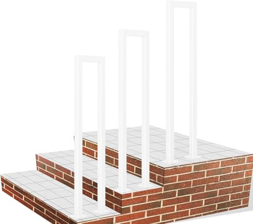 Renmlion Transitional Handrail Fits 1 Steps Stair Railing U-Shaped Hand Rail for Outdoor Steps and Indoor Stair｜Garden Grab Rail for Cement Concrete Wooden Steps Floor Mount(50cm/20in)