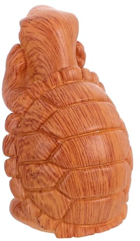 LOLIPPYY Statue Tortue Miniature Bois Figurine Animaux De Jardin Ornement De Jardin Paysager Décoration De Maison Bureau Sculpture Animalière Rustique