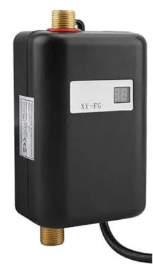 MEIVIYA Chauffe-Eau Électrique 3000W, Mini Système De Chauffe-Eau Instantané sans Réservoir, for Salle De Bains, Cuisine Et Ménage(Zwart)