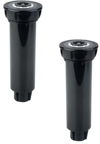 NIYANGLE Irrigatore a Scomparsa in Abs per Prato, Testine per Irrigatori da Giardino Angolo Regolabile, Set 2 Pezzi, per Irrigazione Automatica del Verde