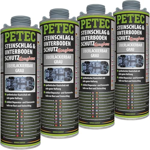 BandelOne PETEC 4X 73310 Unterbodenschutz | 73310, Grau, Überlackeirbar 1000 Ml, Steinschlagschutz