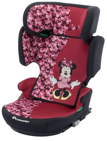 Bebeconfort Disney Hera i-Fix​, Kindersitz, 3,5–12 Jahre (100–150 cm), Kindersitz Miss Minnie, Klappbarer Kindersitz, Leicht (4,4 kg), 14 Kopfstützenpositionen, Fun Minnie