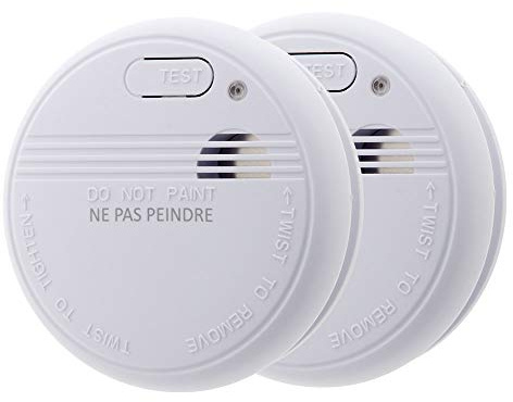 Lot de 2 détecteurs de fumée autonomie 3 Ans - Pile et Accessoires - Otio