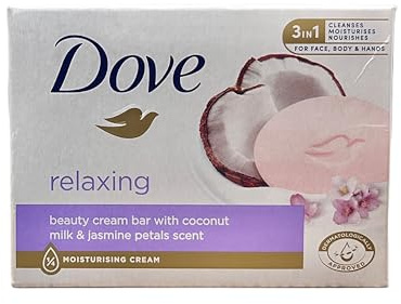 (PACK OF 8 BARS) Dove Beauty Soap Bar: COCONUT MILK. Protects Your Skin's Natural Moisture. 25% MOISTURIZING LOTION & CREAM! Great for Hands, Face & Body! (8 Bars, 3.5oz Each Bar) by Dove