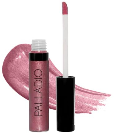 Palladio Lip Gloss, Non-Sticky Lip Gloss, Contains Vitamin E and Aloe, Offers Intense Color and Moisturization, Minimizes Lip Wrinkles, Softens Lips with Beautiful Shiny Finish, Facet