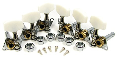 Chrome Open-gear Guitar Tuners Machine Heads - 6-piece 3 Left 3 Right Alignment