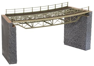 NOCH Brückenfahrbahn, gebogen, Laser-Cut Modellbau Brücke, 437 mm Radius, ideal für Spur H0 Dioramen