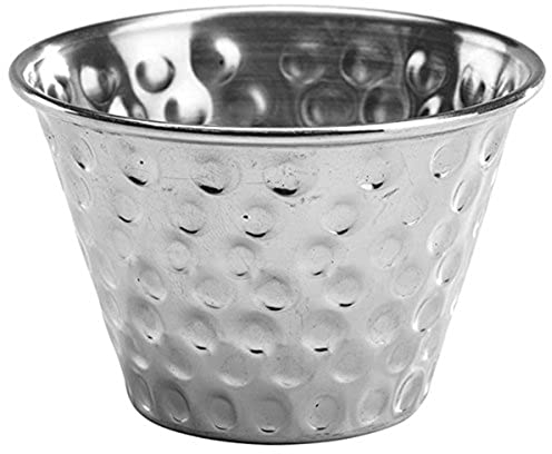 GenWare Stainless Steel Hammered Ramekins 4oz / 114ml, RAMSTH4, Pack of 4