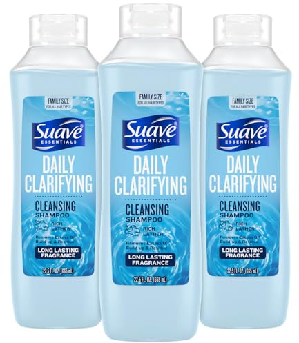 Suave Naturals Daily Clarifying Shampoo 12 oz (Pack of 3)