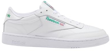 Reebok Unisex Club C 85 gymnastikskor, Int-White/Green, 34 EU