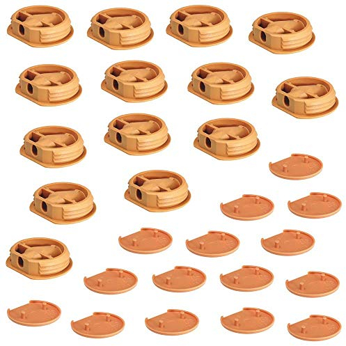 Gedotec Korpusverbinder Caravan Möbelverbinder zum Schrauben & Einpressen für leichte Möbel-Verbindungen | Ø 26 mm | Kunststoff beige | 25 Set - Verbindungsbeschläge für Wohnmobil - Boote & Küche