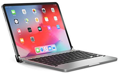 BRYDGE 11 Pro, Hochwertige Bluetooth Tastatur aus Aluminium für das iPad Pro 11 (2018 & 2020), deutsches Layout QWERTZ, inklusive magnetischem iPad Cover, silber