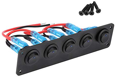 ETOPARS Wasserdicht Wippschalter Panel Kippschalter Panel Schalttafel Blaues 12V 24V 3Pin EIN AUS Auto Boot