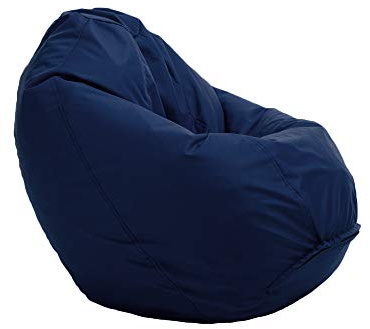 Bruni sittsäck Classico L i blågrå – XL sittsäck med innersäck för läsning, avtagbart överdrag, livsmedelssäkra EPS-pärlor som bean-bag-fyllning från Tyskland