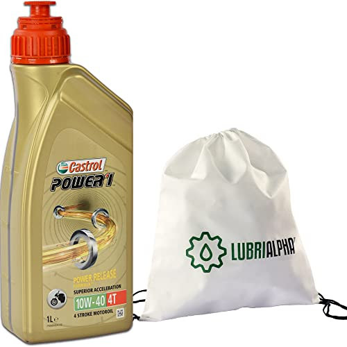 Huiles moteur 4 temps 10w40 lubrifiant Castrol Power1 4T 10W-40 avec porte-clés tire-bouchon 4x1lt