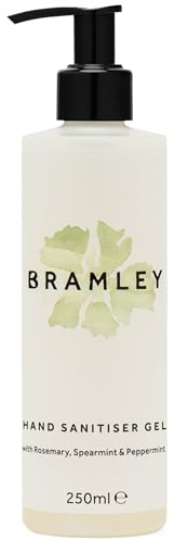 Bramley Hand Sanitiser Gel 250ml, Antibacterial with 62% Alcohol | Scented with Rosemary, Spearmint & Peppermint, 100% Natural Fragrance, Fast Absorbing