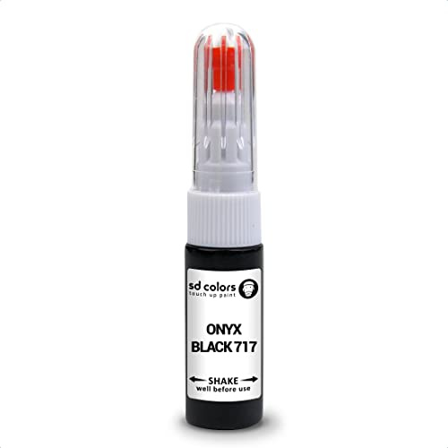 SD COLORS Onyx Black 717 Kit de réparation de stylo de retouche de peinture 20 ML Noir onyx