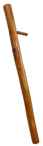 QEM Bouffadou Bois Naturel Vernis Longueur Environ 80 cm avec Manche