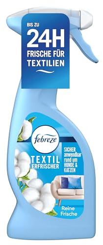 Febreze Textilerfrischerspray, 375 ml Reine Frische, FrischeLuft-Technologie Entfernt Tiefsitzende Gerüche Und Verleiht Frischen Duft