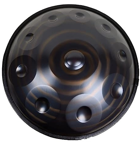 Handpan Steel Drum, Handtrommel Handgemachtes Heilendes Musikinstrument-Geschenk, Meditation Percussion Instrument, Handpan Drum Sound Performance Mit Drum Bag, 10 Tone