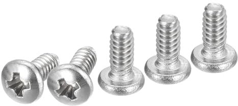 DTGN #4-40x1/4 Pan Head Machine Screws, 100Pcs 304 Stainless Steel, Phillips Drive, UNC Full Thread, Bright Finish, Screws Bolts Kit