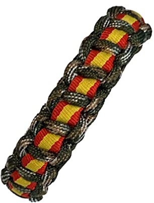 MIBANDERA Pulsera Bandera España Hombre Mujer. Pulsera España Cuerda Trenzada. Pulsera Cuero Tela España con cierre.