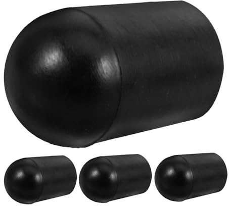Endpin für Kontrabass Gummispitzenstopfen, 4 Stück, Schwarz | Gummi, Anti Rutsch Funktion, Schützt den Boden, für Cello Endstift, Kompakte Form, Simple Ausführung