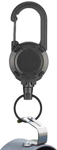 FANGZ Mousqueton rétractable, porte-clés rétractable | Porte-clés mousqueton robuste - Mousqueton, porte-clés extensible, porte-clés pour suspendues, lumière de croissance