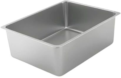 Folpus Katzenklo Edelstahl Katzentoilette Groß, Oben offen, ohne Deckel, Katzentoiletten aus Metall, Niemals Gerüche, Katzentoilette für Kätzchen Kaninchen kleine Haustiere, 36×27×15 cm