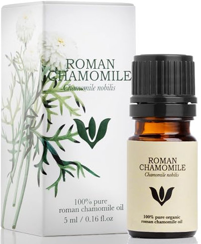 SANICULA Römische Kamillenöl - 100% reines Kamillan Ätherisches Öl, 5 ml Bio Kamillenöl | Natürlich destilliertes Römisches Kamillenöl | Massage Öle Körper | Kamillen Duftöl für Kerzenherstellung