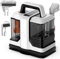 Nettoyeur de Tapis 750W, Shampouineuse Canape, Aspirateur Nettoyeur de Tapis, avec double réservoir, Aspiration 15Kpa, Nettoyeur Portable Tapis pour canapé, Tapis, Rembourrage, Voiture (Blanc 750W)