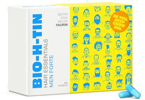 BIO-H-TIN Hair Essentials Men forte, 90 St. Kapseln | Abgestimmte Nährstoffkombination für Männerhaare