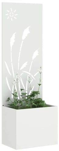 vidaXL Garten Sichtschutz-Leinwand Weiß 50 x 32 x 150 cm
