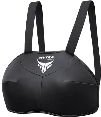 Mytra Fusion Protector de Pecho para Mujer para Artes Marciales, Boxeo, Taekwondo & Karate – Protector Corporal Deportivo Ligero para Entrenamiento y Sparring Femenino (Negro, L/XL)