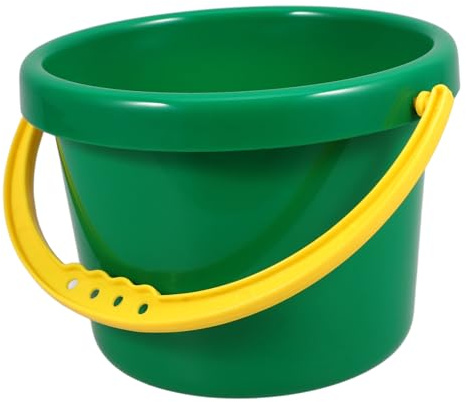 FIXOSHEE Cubo Multifuncional De Playa y Arena para Niños, Tamaño Pequeño, Plástico PP Durable, Color Verde, Portátil y Fácil De Transportar, Adecuado para Juegos En Exterior y Actividades De Verano