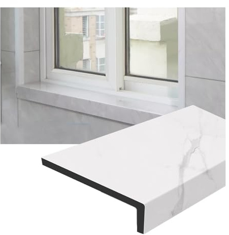 LVLDAWA Davanzale Interno Marmo, Protezione per Davanzale Finitura Piastrellata, Piastra Ricambio Decorativa Tagliabile E Impermeabile per Casa, Ufficio E Ufficio(160X20CM/63.0X7.9in)