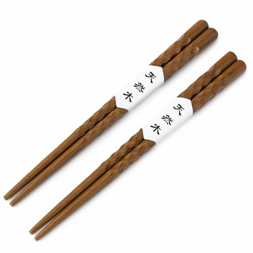 Eisenholz Essstäbchen Set – 2 Paar handgearbeitete Essstäbchen inkl. Stoffbeutel – robust & langlebig