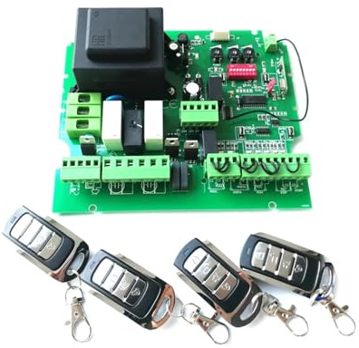 Schiebetor-Set No Box Swing Gate Opener Control Board Card Plate for Update Universal Model AC 220V Circuit Replacement(Kit 4)