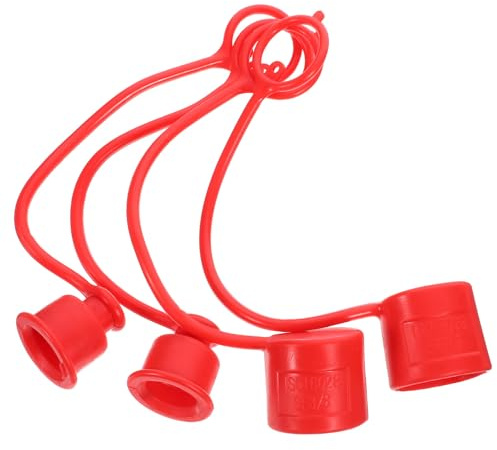 NULYLU Tappi Antipolvere per Raccordi Idraulici in Plastica Rossa, 4 Pezzi, Protezione Rapida Funzione Anti-deformazione, per Coperchi Connettori