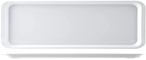 H&H 8731740 Vassoio con Bordo Melamina 40X202 Arredo Tavola Tessili, Bianco