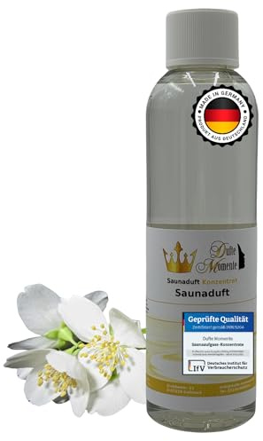 Dufte Momente Saunaaufguss-Konzentrat Jasmin – 250 ml – floral & elegant – konzentriert & ergiebig – Profi-Qualität gemäß DVN:5204 getestet – vegan & Made in Germany