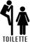 Adesivo - Murale - Toilette - Toilet - Bagno - WC - Divertente 25cm x 20cm - Porta del bagno divertente - Home Decor Small Toilet Sign Removable Wall Stickers
