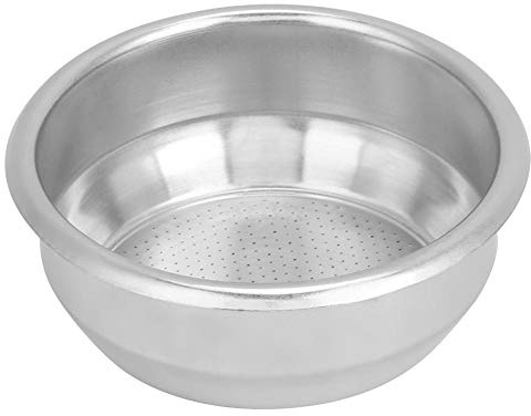 Double Basket Coffee， 58mm Stainless Steel Coffee Filter Basket Single Layer Double Doses Filter Coffee Machine Replacement Parts