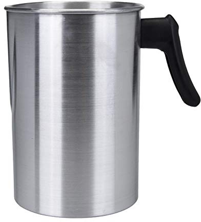 Yarlung 2.6L Candle Making Pouring Pot, Aluminum Construction Candle Making Pitcher Dripless Pouring Spout Wax Melting Pot with Heat-Resisting Handle