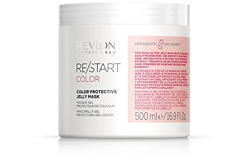 RE/START Color Protective Jelly Mask, 500 ml, färgförstärkande hårmask, hårbehandling återfuktar och skyddar mot blekning av hårfärg, mask med naturligt acai-extrakt, oparfymerad