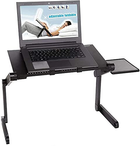 Zuverlässiger tragbarer verstellbarer Laptop-Tisch für faltbaren Laptop-Schreibtisch, Computer-Notebook-Ständer, Tablett für alle Ihre Schoß-Schreibtische, Multitasking, schwarz