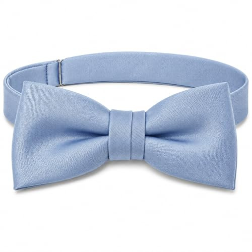TigerTie Småbarn babyfluga i enfärgad – storlek 29 till 50 cm halsomkrets justerbar + förvaringslåda, Ljusblå, Fliegengröße: ca. 8 cm x 3,5 cm