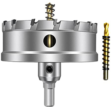 ASNOMY 130mm Lochsäge Hartmetall-Bohrer, Metall Lochsäge Bohrer, TCT-Bohrer-Lochsägen ideal für Löchern in Edelstahl, Eisen, Holz, Kunststoff